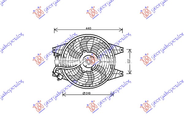 Kia sorento 02-09 VENTILATOR KOMPLET (BENZIN/DIZEL)