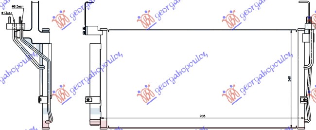 HLADNJAK KLIME BENZIN/DIZEL (630x345x20)