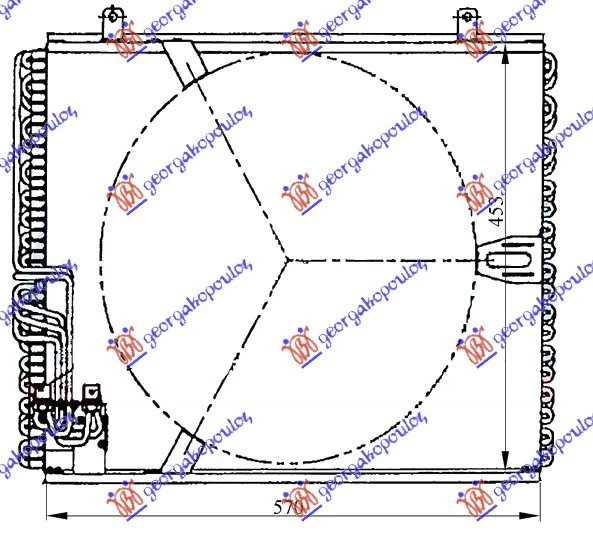 Bmw series 5 (e34) 88-95 HLADNJAK KLIME BENZIN-DIZEL (57x45.3x3.0