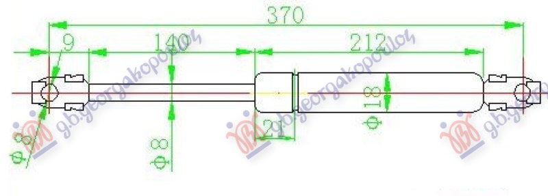 Bmw series 5 1988-1995 (e34) AMORTIZER GEPEK VRATA (365L-480N)