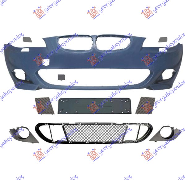 Bmw series 5 (e60/61) 03-10 PREDNJI BRANIK KOMPLET M-TECH -07