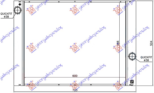 Bmw series 5 2003-2010 (e60/e61) HLADNJAK MOTORA ZA SVE MODELE BENZIN (MAN) (620x490) (NRF)