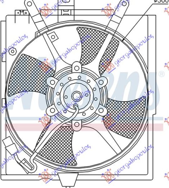 Volvo s40 95-00 VENTILATOR KOMPLET (+A/C)1.6-1.8-2.0 BEN