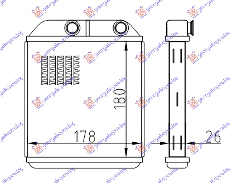 Mitsubishi carisma 96-05 GREJAC KABINE (BR) (180x175x26)