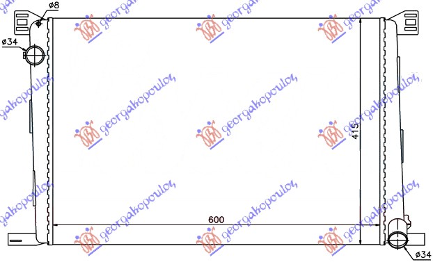 Mini clubman 2006-2010 (r55) HLADNJAK MOTORA 1.4/1.6i 16V BENZIN (+/-AC) (60x42) (MARELLI)
