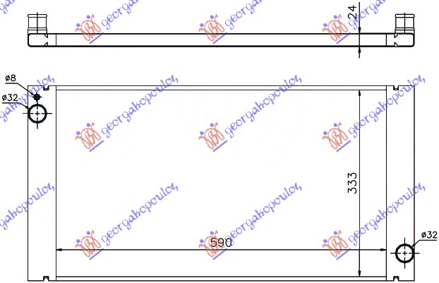 Mini cooper/one 2011-2014 (r56) HLADNJAK MOTORA 1.6 T. BENZIN - 1.6/2.0 DIZEL (59x33.4) (NRF)