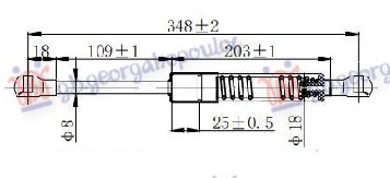 Bmw series 3 (e46) sdn 99-02 AMORTIZER GEPEK VRATA 4 VRATA/COUPE (350L-320N)