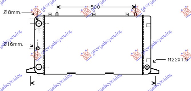 Audi 80 86-91 HLADNJAK MOTORA 1.6-2.0 (62x32)