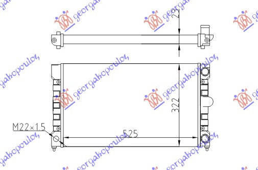 Vw passat 89-93 HLAD MOTORA 1.6-1.8 -A/C (52x32)