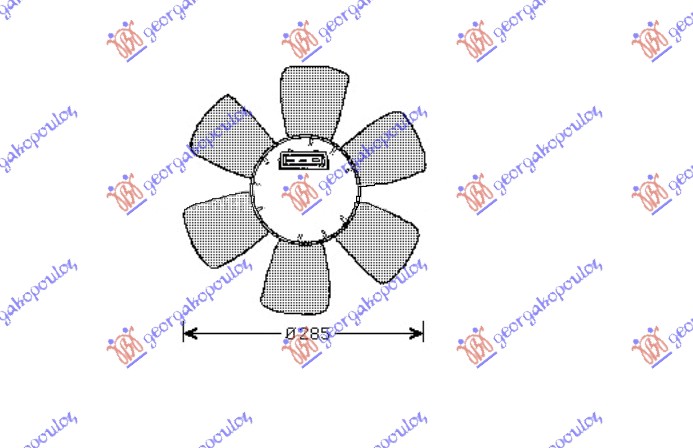 Vw passat 89-93 VENTILATOR (+A/C) (MOTOR+ELISA) BEN-DIZ