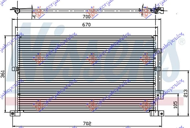 Ford mondeo 00-07 HLAD KLIME SVI MODELI  BEN-DIZ(63x36x2.2