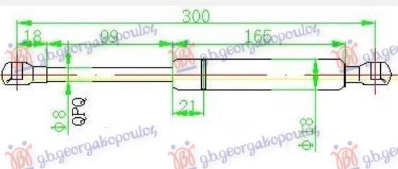 Ford mondeo 00-07 AMORTIZER GEPEK VRATA (SEDAN) (300L-560N)