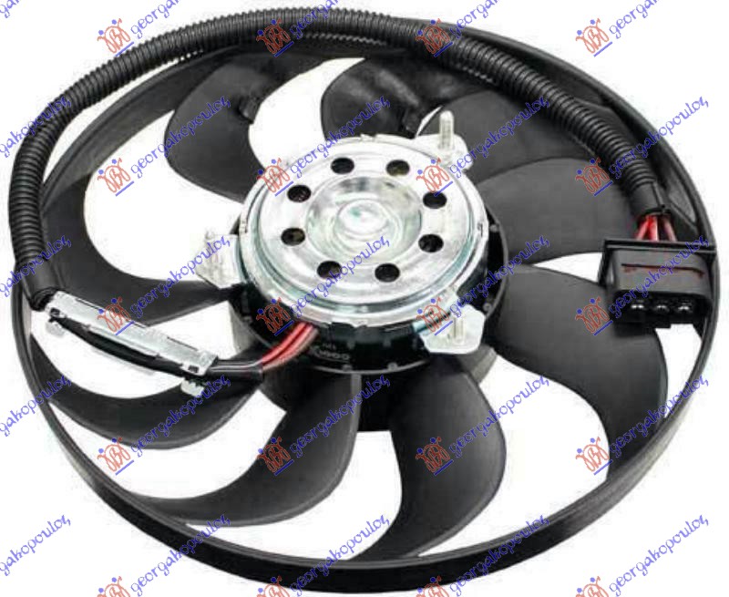 Seat leon 99-05 VENTILATOR (MOTOR+ELISA) (1.8 TURBO BENZIN) (290mm) (3 PIN)