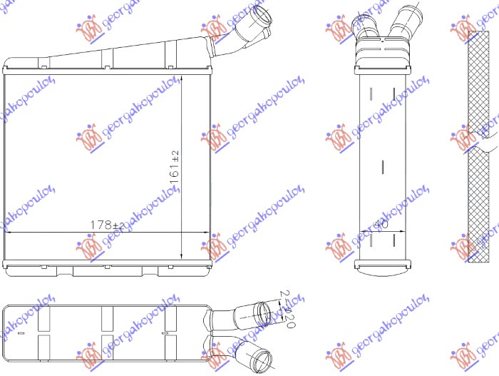 Vw golf vi 08-13 HLADNJAK MOTORA DODATNI 2.0/3.2 BENZIN - 1.6/2.0 DIZEL (MANUELNI/AUTOMATSKI) (161x178)