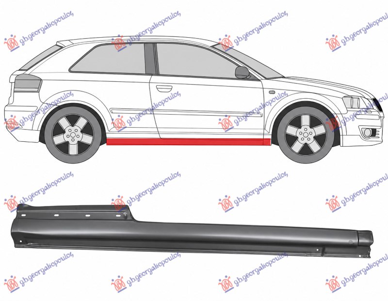 Audi a3 2003-2008 (8p1/8pa) SAJTNA 3 VRATA