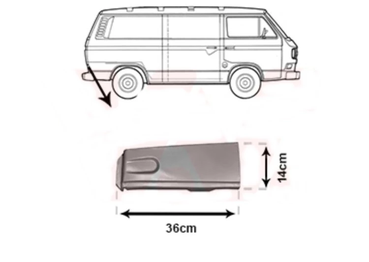 Vw transporter (t3) 79-91 KRAJ ZADNJEG BLATOBRANA