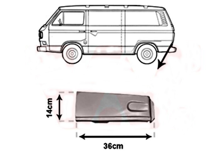 Vw transporter (t3) 79-91 KRAJ ZADNJEG BLATOBRANA