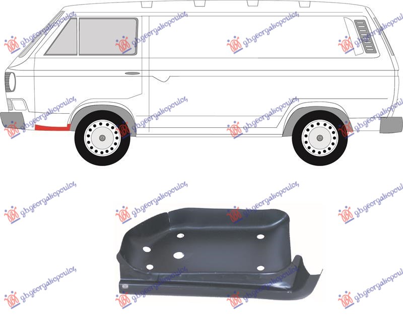 Vw transporter 80 GAZISTE PREDNJIH VRATA