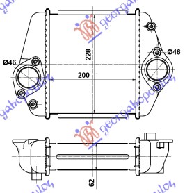 Mazda 6 08-13 HLAD. INTERKULERA 2.2 DIZ (200x230x62)