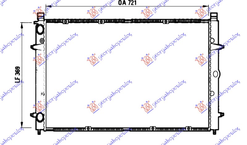 Vw transporter 1991-1996 (t4) (70a/70h/7da/7dh) HLADNJAK MOTORA 1.8/2.0/2.5/2.8 BENZIN - 1.9/2.4 D/TD 2.5 TDI DIZEL (720x360x32) (NRF)
