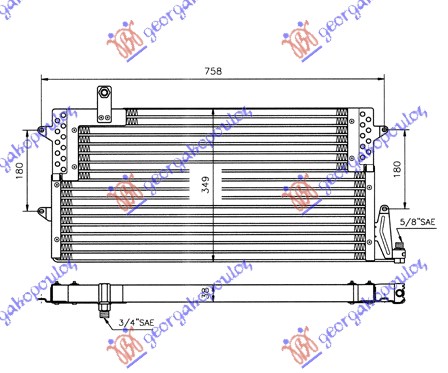 Vw passat 93-96 HLADNJAK KLIME (71x34.9x3.8)