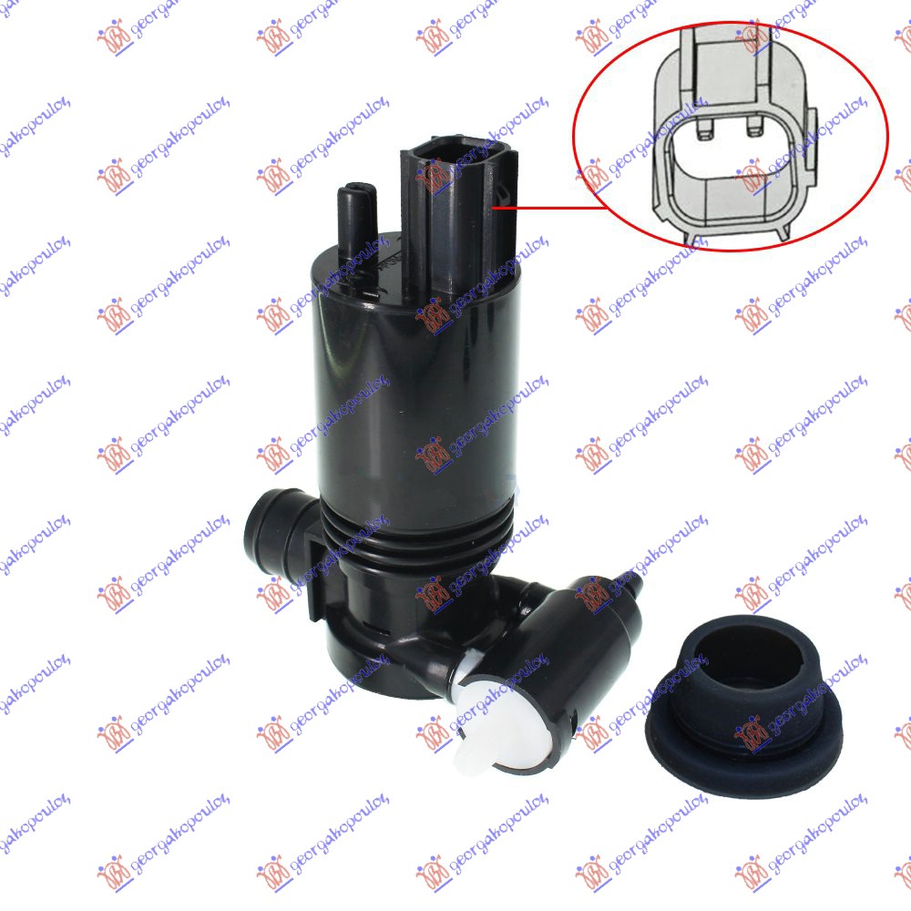 Volvo xc60 08-13 MOTOR ZA POSUDU BRISACA (2 PUMPE) KOCKA