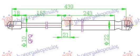 Vw golf vi 08-13 AMORTIZER GEPEK VRATA (437L-550N) (MARELLI)