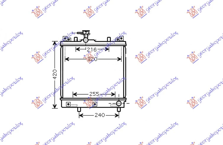 Suzuki alto 99-07 HLADNJAK MOTORA +/- AC (34.8x36)