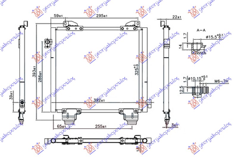 Suzuki alto 99-07 HLAD.KLIME 1.1i16V(355x330x16)