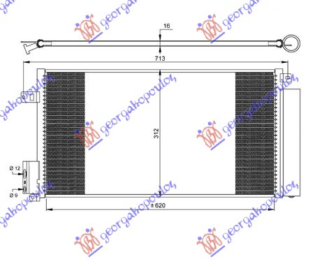 Fiat bravo 07-14 HLADNJAK KLIME BENZIN/DIZEL (62.7x29.5)