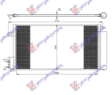 Fiat punto evo 2009-2012 (199) HLADNJAK KLIME BENZIN/DIZEL (627x295) (NRF)