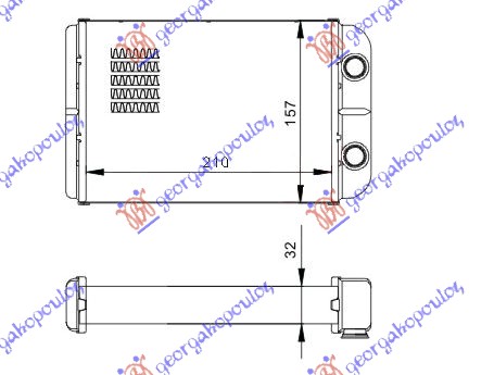 Fiat bravo 07-14 GREJAC KABINE (B) (+/-AC) (220x156) (DENSO TIP)