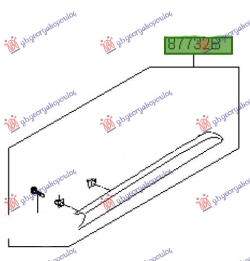 Hyundai i10 i 2007-2010 (pa) LAJSNA ZADNJIH VRATA (O) (nije lajsna prozora)