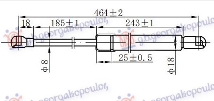 Hyundai i10 07-10 AMORTIZER GEPEK VRATA (465L-360N) (MARELLI)