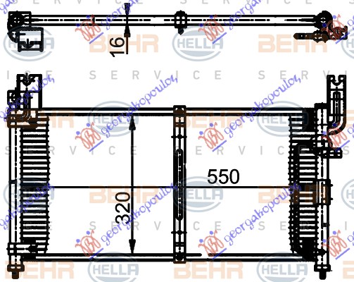 Suzuki baleno sdn 94-98 HLADNJAK KLIME 1.3-1.6-1.8 (55x32x2.0)