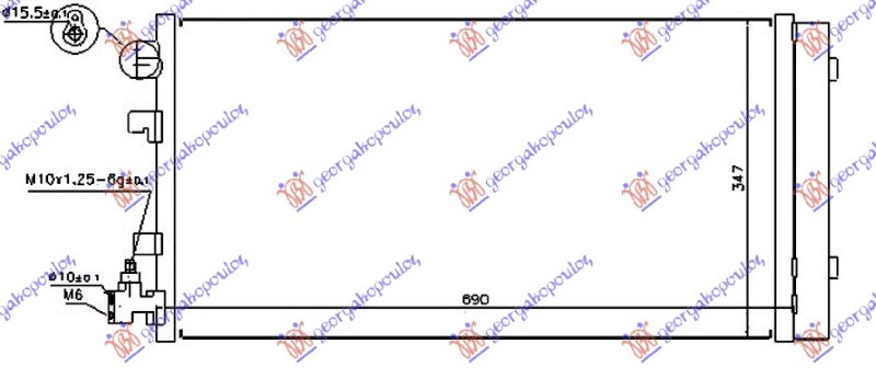 Renault megane h/b - s.w. 2008-2014 (km0/km1) HLADNJAK KLIME BENZIN - DIZEL -2011 (650x350) (NRF)
