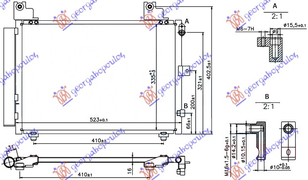 Daihatsu terios 97-06 HLAD KLI.1.3 BENZ (49.6x35.1)2 ULAZ/FILT