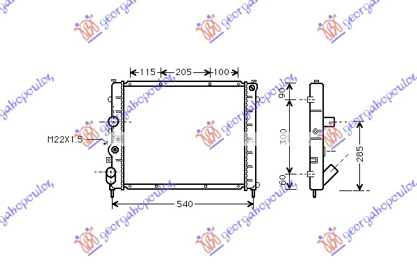 Renault kangoo 98-03 HLADNJAK MOTORA DIZEL (478x439x42)