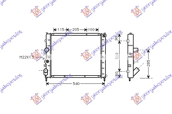 Renault kangoo 98-03 HLAD MOTORA DIZEL (48x44x40) SA SRAFOM