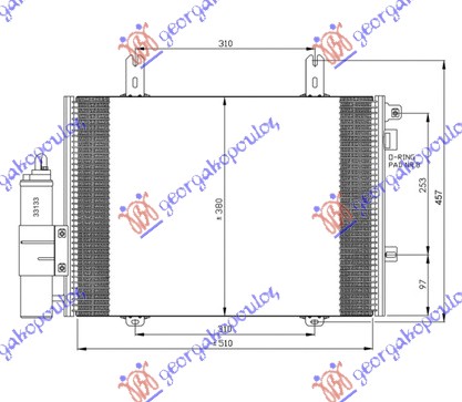 Renault kangoo 98-03 HLADNJAK KLIME (50x38)