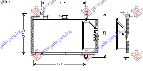 Suzuki swift h/b 96-05 HLADNJAK KLIME BENZIN (52.5x29x19)