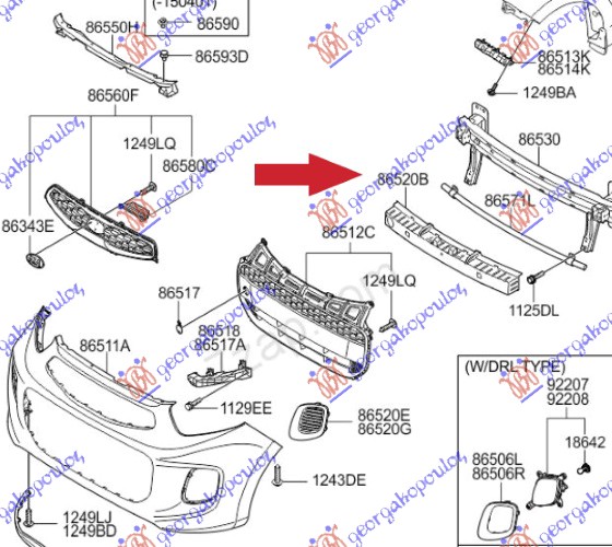 Kia picanto 04-08 APSORBER PREDNJEG BRANIKA (O)