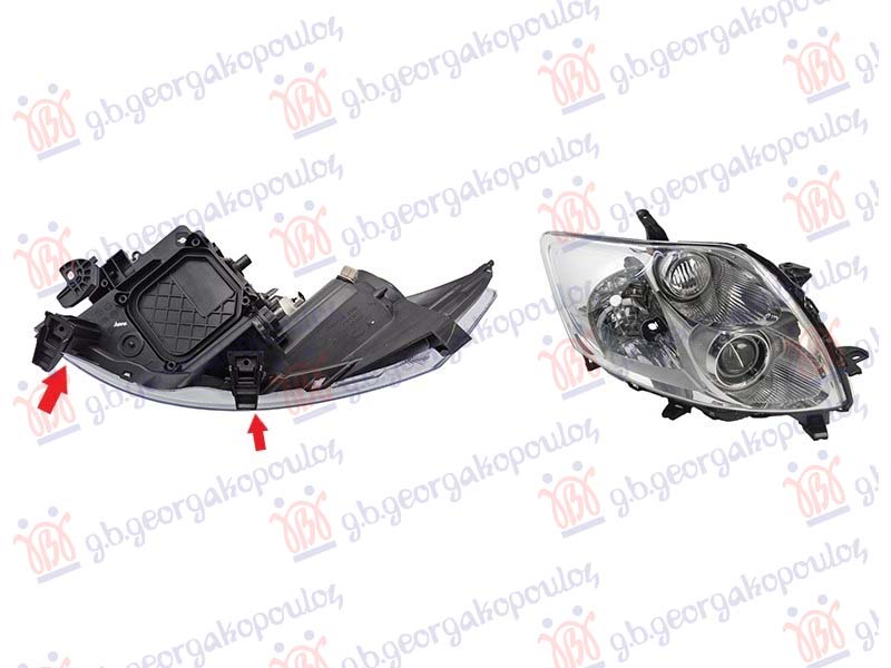 Toyota auris 2006-2010 (e15) FAR ELEKTRICNI HROM (VALEO TIP) (BEZ MOTORA) (TYC)