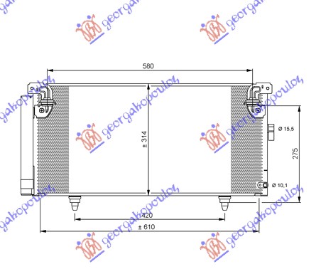 Subaru legacy/outback 04-10 HLADNJAK KLIME BENZIN-DIZEL(61.5x29.7x16