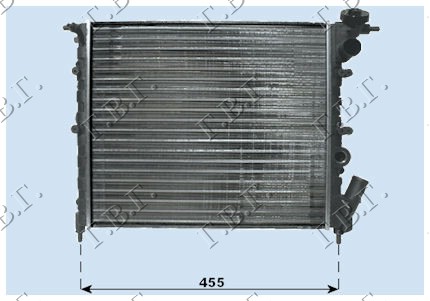 Renault clio i 1994-1995 (b c57/5 357) HLADNJAK MOTORA 1.2 (39x38) (OTVOREN SISTEM)