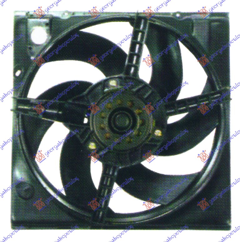 Renault 19 88-92 VENTILATOR HLADNJAKA KOMPLET (BENZIN/DIZEL) (+AC) (38cm)