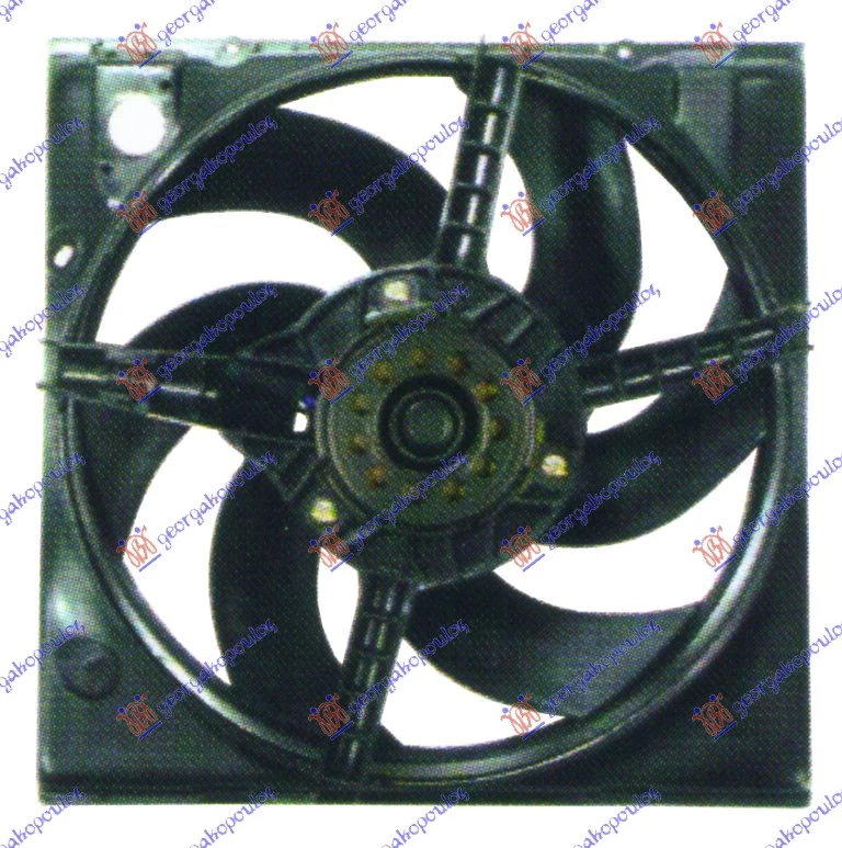 Renault 19 88-92 VENTILATOR KOMPLET(38cm) +A/C BEN-DIZ