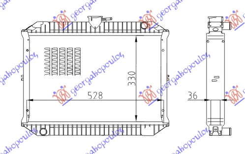 Nissan vanette spain (c220) 86-95 HLADNJAK MOTORA 1.5 BENZIN (33x54.5x36)