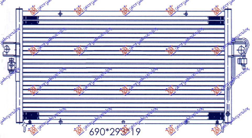 Nissan almera (n15) sdn 96-98 HLAD KLIME SVI MODELI(64.5x27)(07/12mm