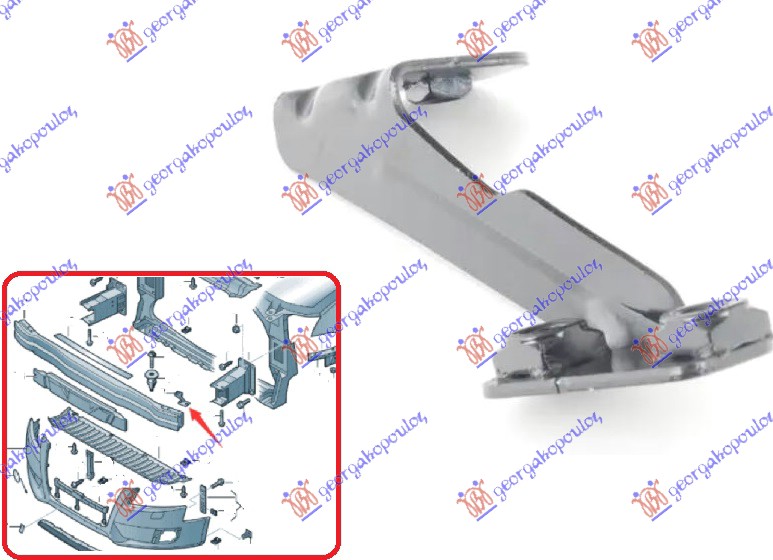 Audi a4 2007-2011 (8kh/8k2/8k5) NOSAC SINE PREDNJEG BRANIKA